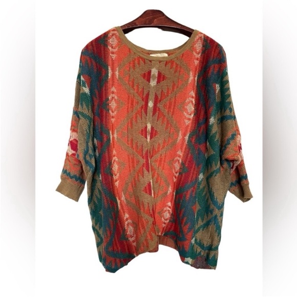 Denim & Supply Ralph Lauren‎ Vintage Knit Top Aztek Native Print Size S/L - Picture 1 of 4